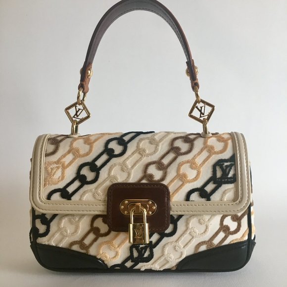 LOUIS VUITTON VELVET RABAT POCHETTE BAG - Picture 1 of 8
